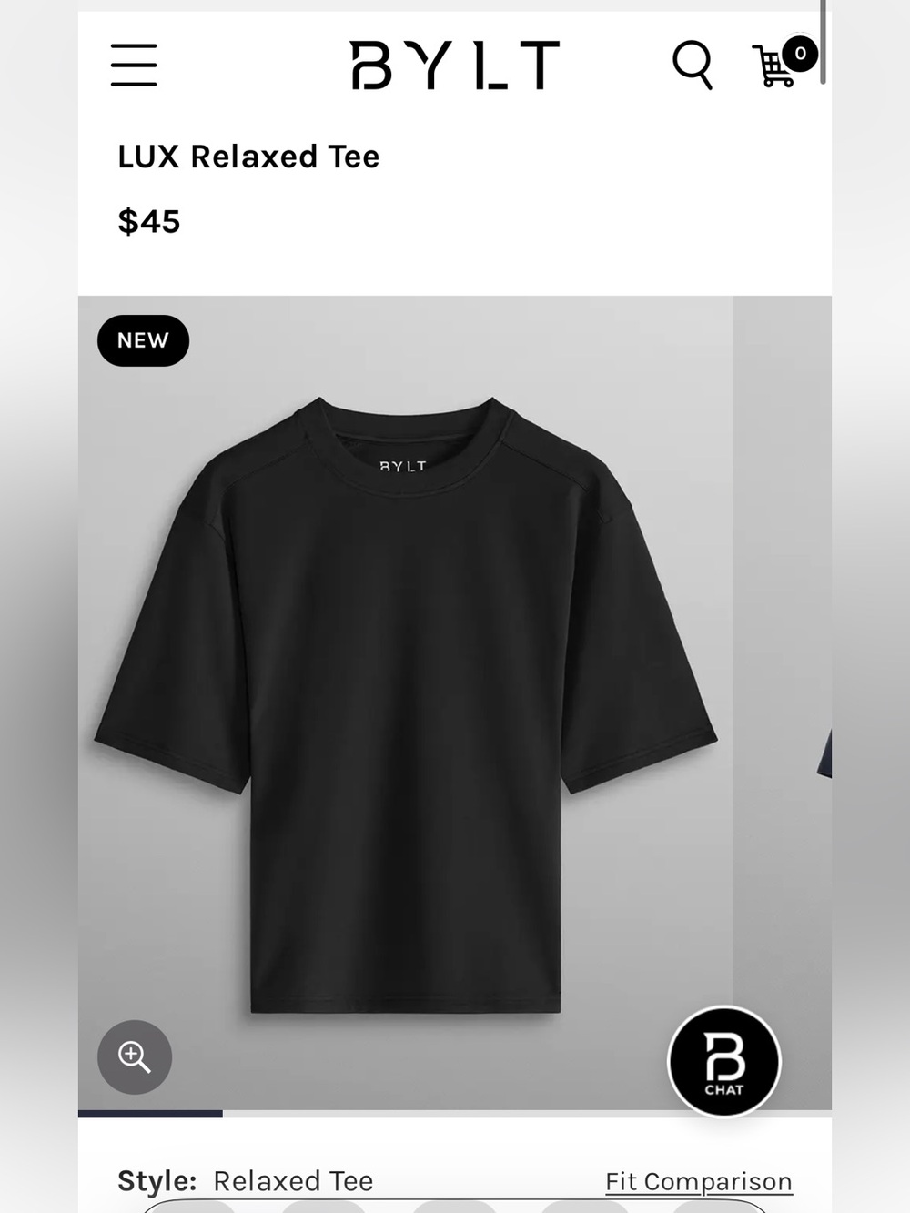 BYLT Basics Lux Relaxed Tee - Black